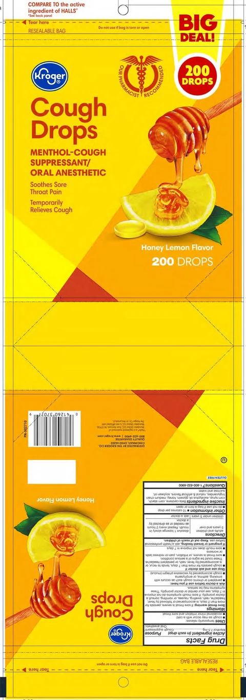 Honey Lemon cough drop 포장