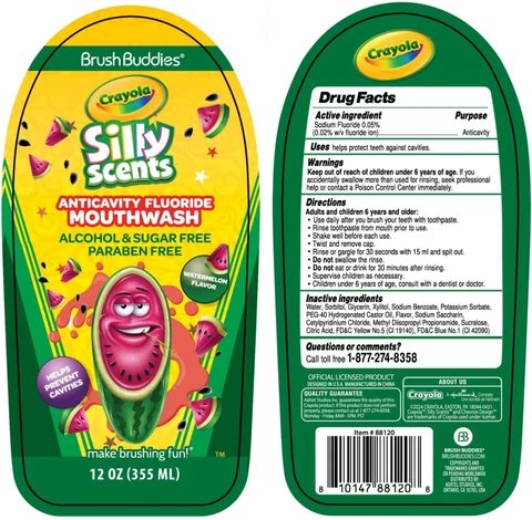Brush Buddies Crayola ANTICAVITY FLUORIDE - WATERMELON FLAVOR packaging