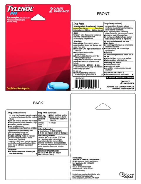 Tylenol PMExtra Strength 포장