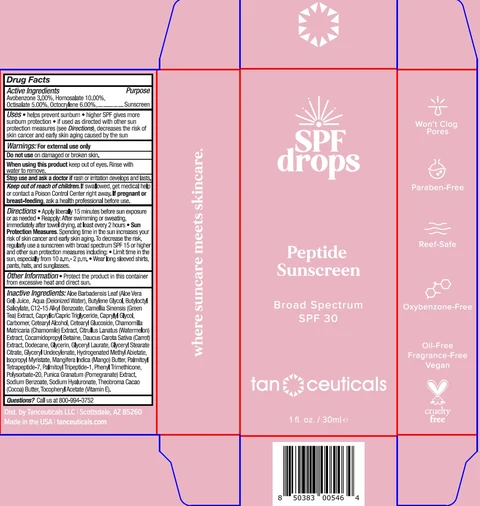 TANCEUTICALS SPF DROPS Broad Spectrum SPF-30 포장