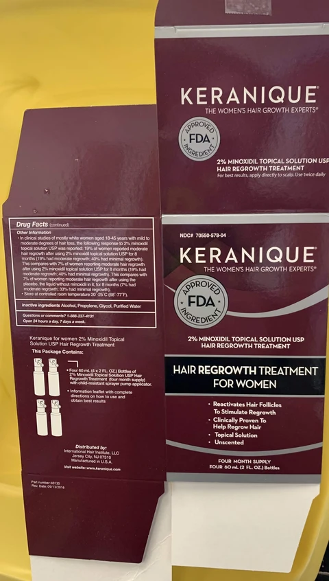 KERANIQUE HAIR REGROWTH TREATMENT FOR WOMEN 포장