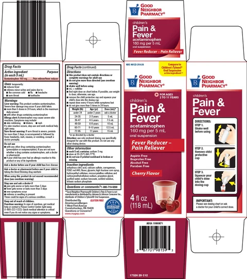 good neighbor pharmacy childrens pain and fever packaging