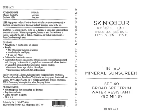 Tinted Mineral Sunscreen packaging