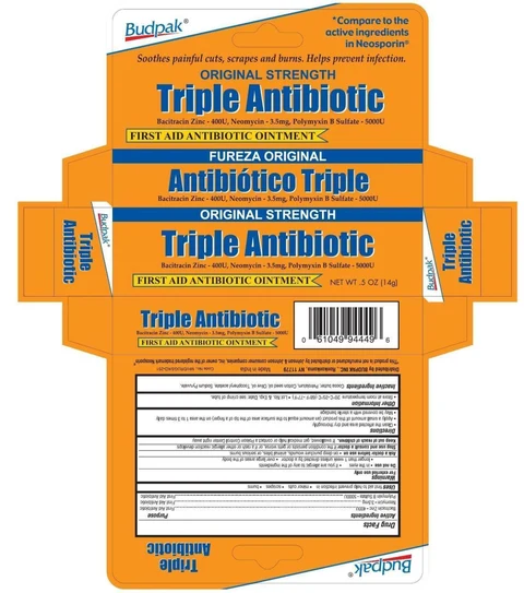 Budpak Triple Antibiotic Maximum Strength packaging