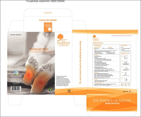 Warm Sap Patch packaging