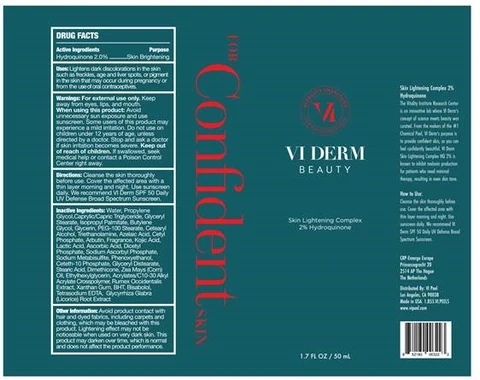 HQ Plus Brightening CreamVI Derm packaging