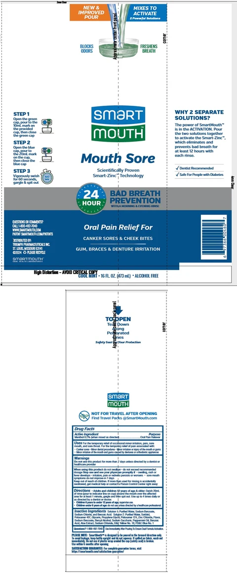 SmartMouth Mouthwash SmartMouth Mouth Sore Zinc Activated Formula 포장