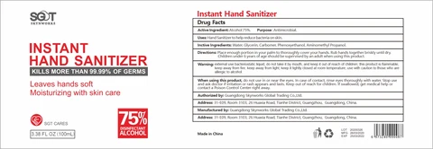 100 ml label