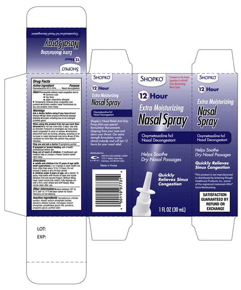 SHOPKO EXTRA MOISTURIZING NASAL 포장