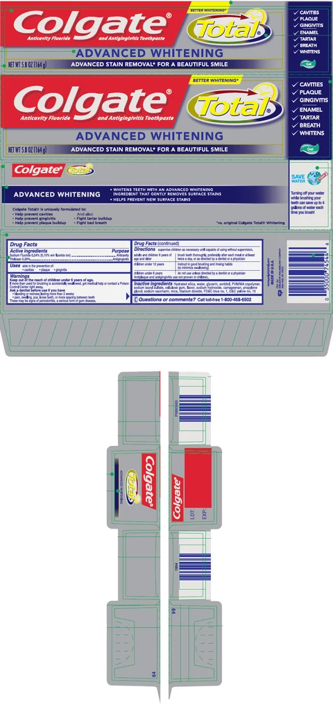 Colgate Total Advanced Whitening 포장
