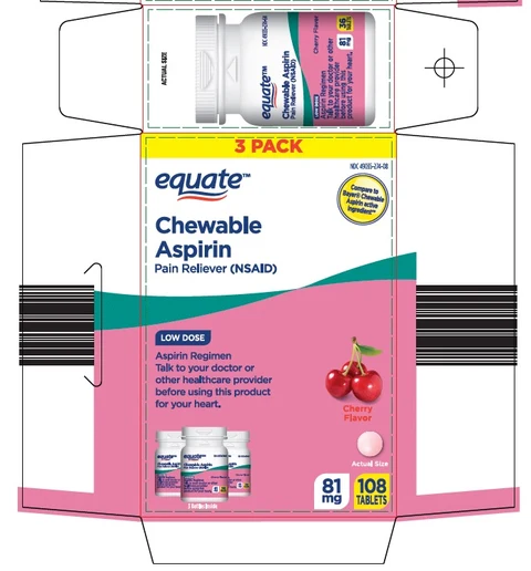 equate aspirinchewable packaging