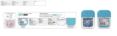 Smart Care Silicone Case for Hand Sanitizer Mermicorno 포장