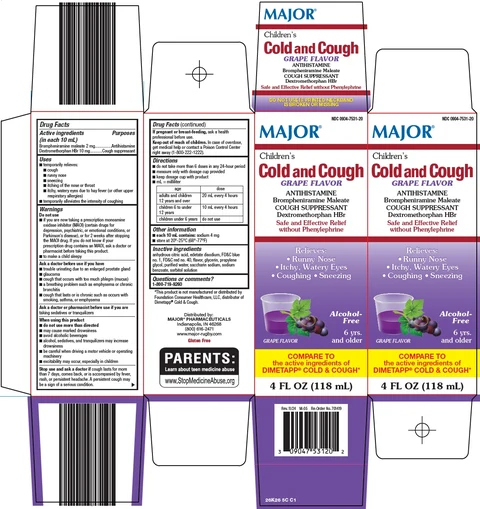 childrens cold and cough packaging