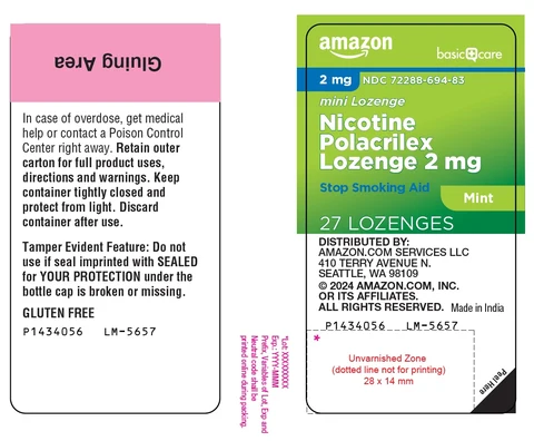 AMAZON BASIC CARE NICOTINE POLACRILEX 포장