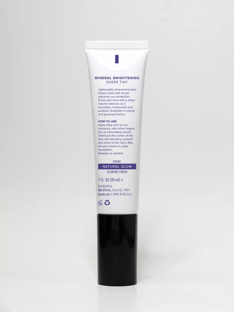 YOUNG CLARITI MINERAL BRIGHTENING SHEER TINT BROADSPECTRUM SPF 20 packaging