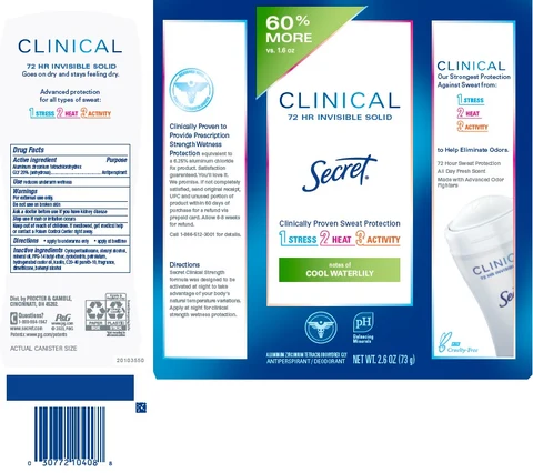 Secret Clinical Invisible Cool Waterlily 포장