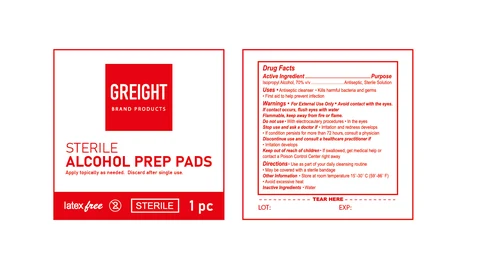 Sterile Alcohol Prep Pads packaging