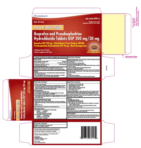 Ibuprofen and Pseudoephedrine Hydrochloride 포장