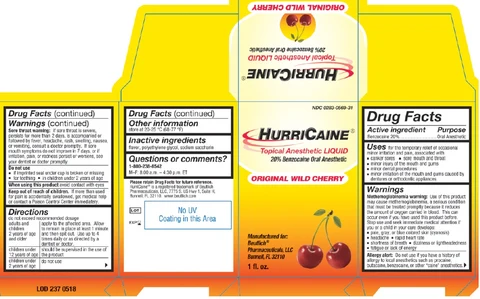 HurriCaineTopical Anesthetic Liquid 포장