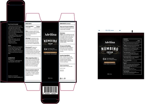 Adellina Lidocaine Numbing Cream Anorectal(Hemorrhoidal) Cream 포장