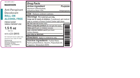 Roll On Anti-Perspirant (Alcohol Free) packaging