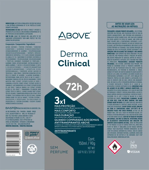 ANTIPERSPIRANT ABOVE DERMACLINICAL UNSCENTED 포장