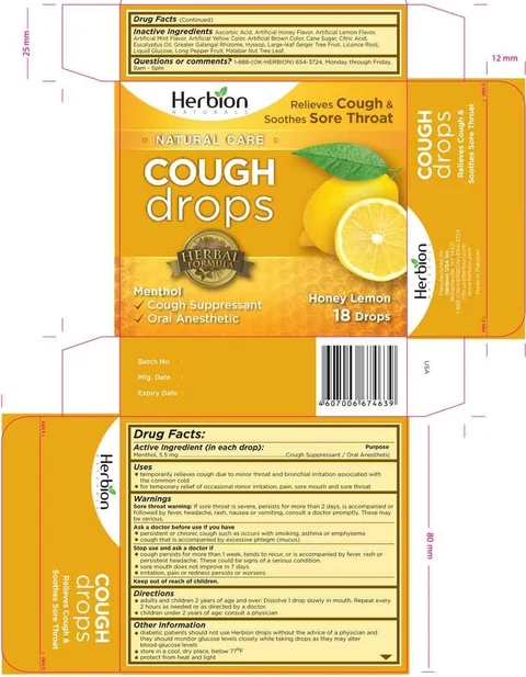 Herbion Naturals Honey Lemon 포장