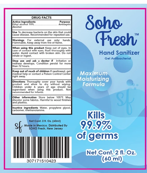 Soho Fresh Hand Sanitizer 포장