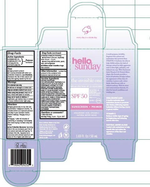 Hello Sunday The Invisible One Sunscreen Plus Primer SPF 50 packaging