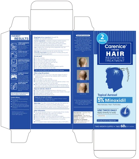 Carenice 5% Minoxidil HAIR REGROWTH TREATMENT 포장