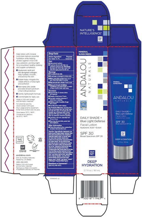 ANDALOU NATURALS DEEP HYDRATION DAILY SHADE BLUE LIGHT DEFENSE FACIAL SPF 30 포장