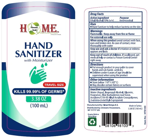 Home Hand Sanitizer Aloe 포장