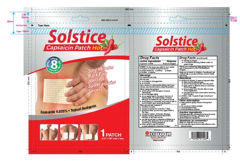 Solstice Capsaicin Patch Hot packaging