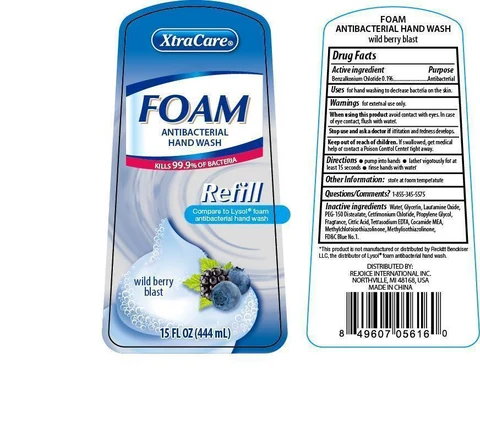 XtraCare Foam Antibacterial Hand WashRefill Wild Berry Blast packaging