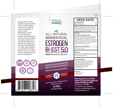 BiEST 5.0 Estrogen Cream 포장