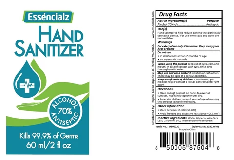 Hand Sanitizer packaging
