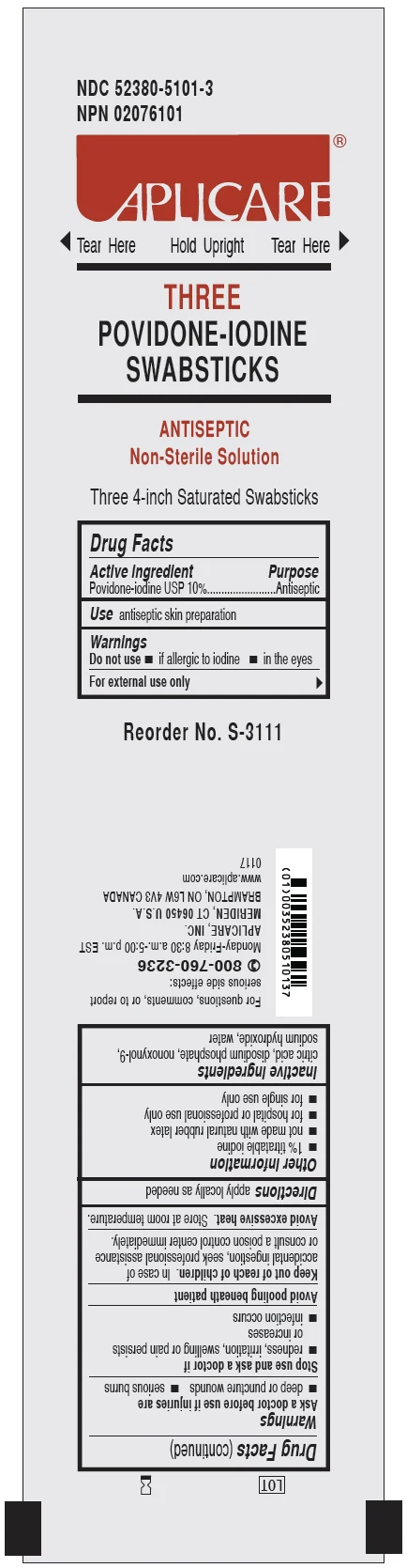 Aplicare Povidone-iodine Triples 포장