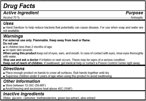 THE CLEAN HANDS SANITIZER Gel (ETHANOL) 포장