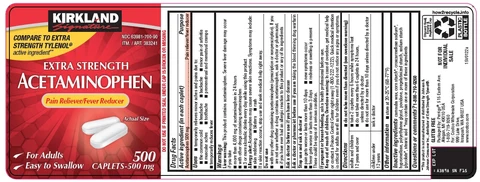 kirkland signature acetaminophenadult extra strength 포장