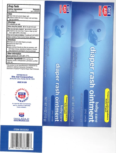 Rite Aid Diaper Rash packaging