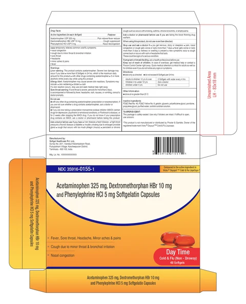 Acetaminophen, Dextromethorphan Hydrobromide and Phenylephrine Hydrochloride 포장