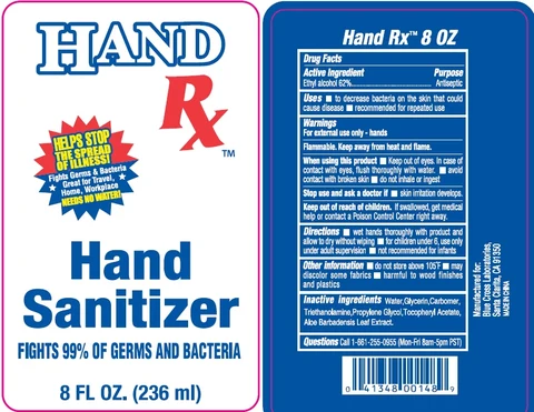 Hand RX Hand Sanitizer packaging