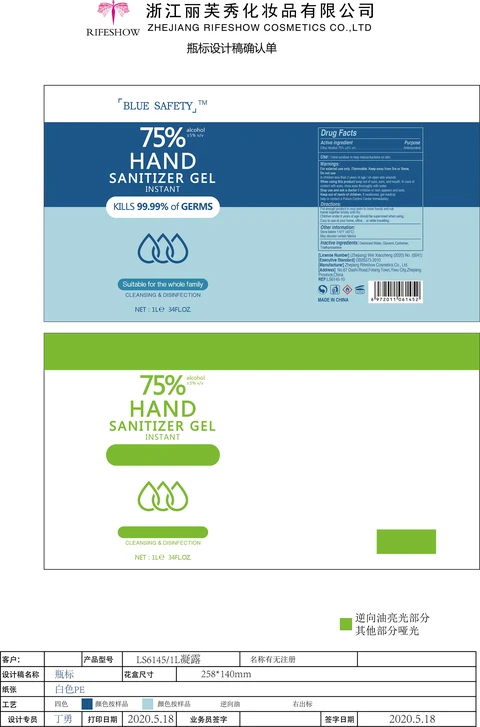Hand Sanitizer gel packaging