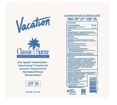 Vacation SPF 30 ClassicSpray 포장