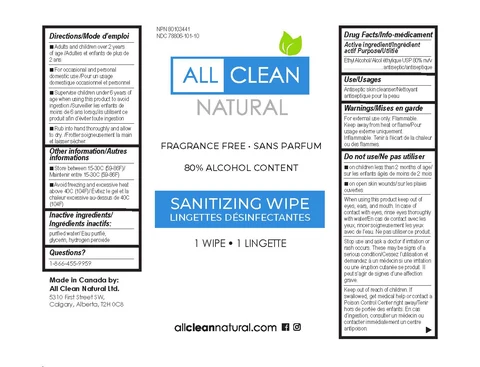 All Clean Natural Sanitizer Wipes 포장