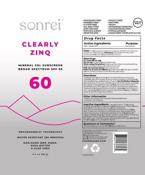 Clearly Zinq Mineral Gel Sunscreen BS SPF 60 포장