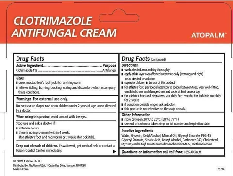 ATOPALM CLOTRIMAZOLE ANTIFUNGAL 포장
