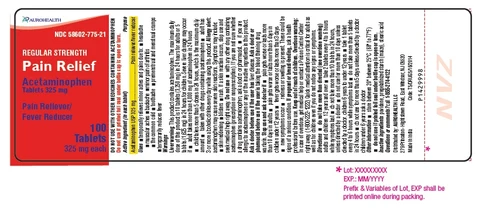 Acetaminophen Regular Strength 포장