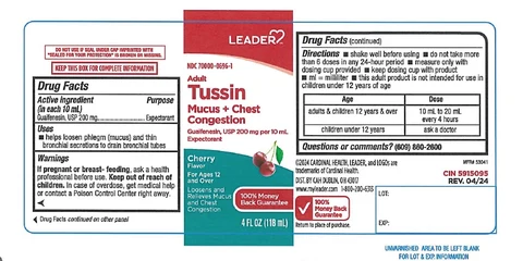 Leader Adult Tussin Mucus and Chest Congestion 541 packaging