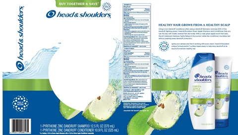 Head and Shoulders Dual Pack Green Apple packaging